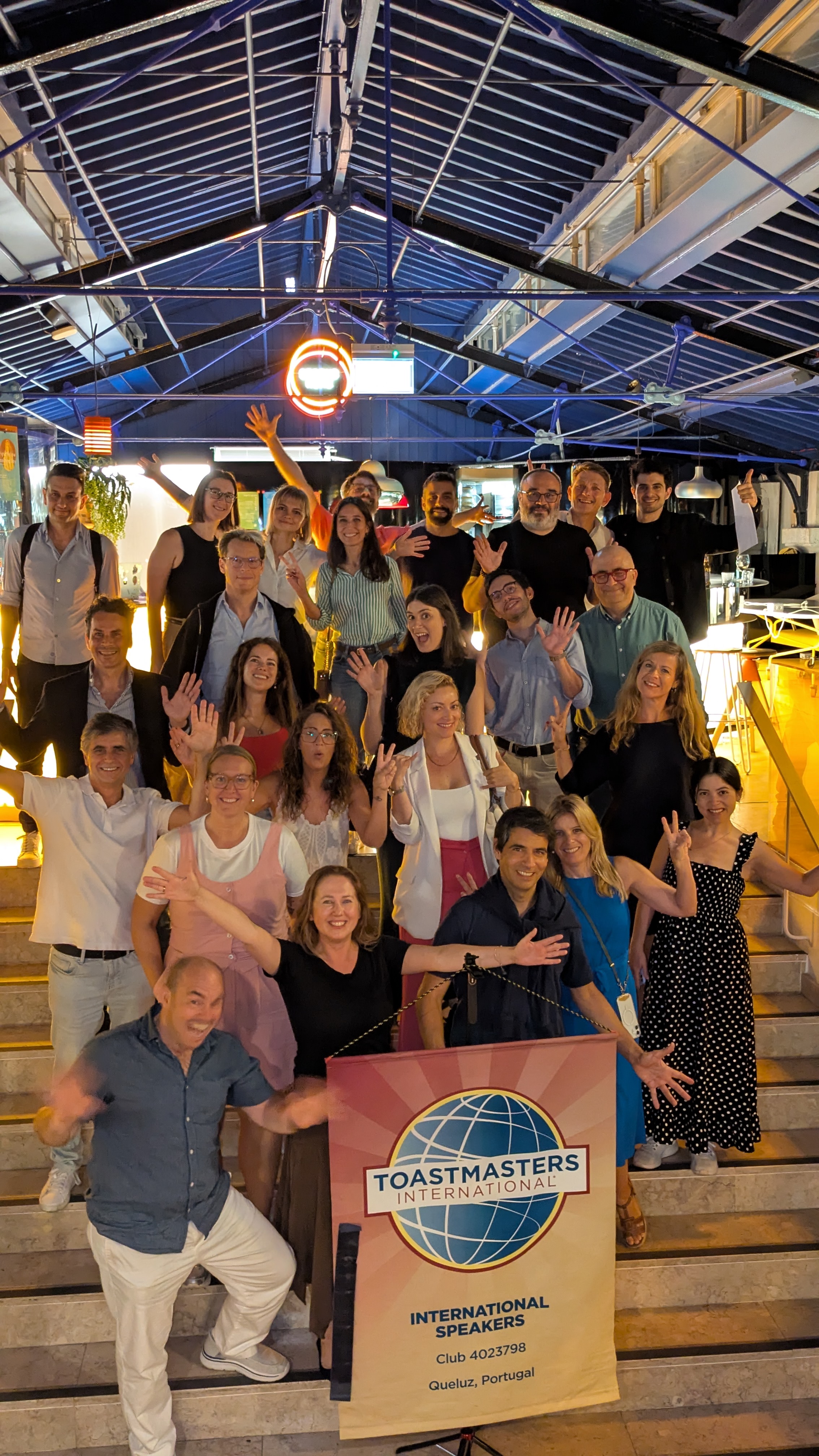 International Speakers members together at an evening gathering
